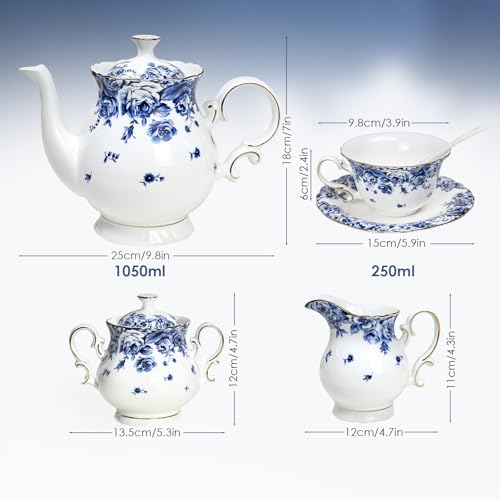 Bone China Tea Set for Adults