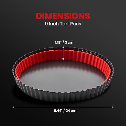 Tart Pan 9 Inch Removable Bottom