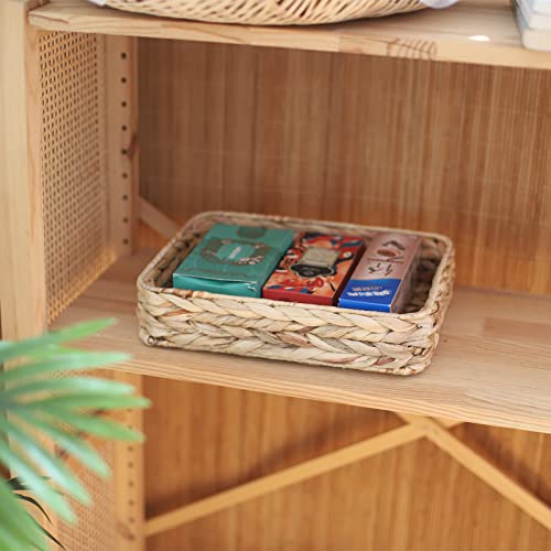 Water Hyacinth Woven Serving Tray Rectangular Hand
