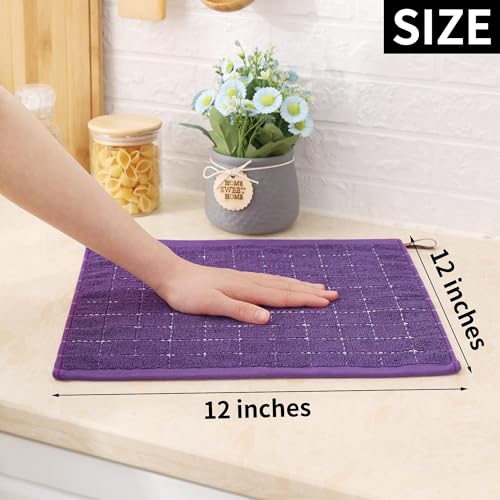 100% Cotton Terry Kitchen Dish Cloths (12 Count)