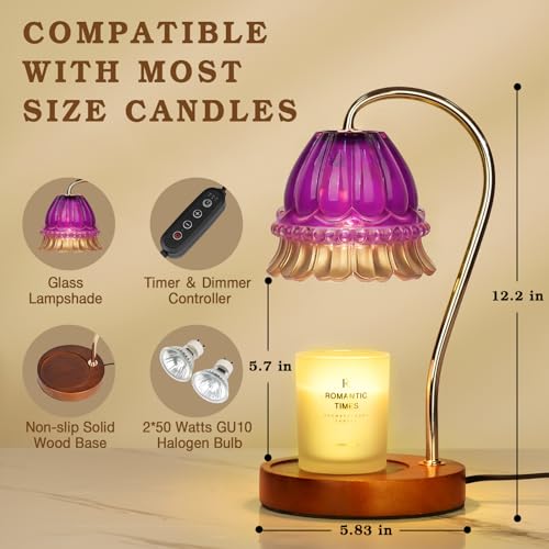 Flower Candle Warmer Lamp with Timer