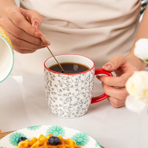 10 Oz Ceramic Coffee Mugs Set of 6 (6 Count)