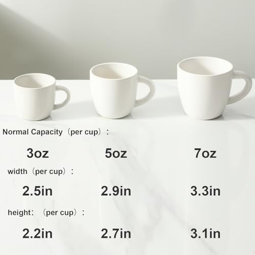 Ceramic Espresso Cups Set (4 Count)