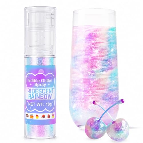 Iridescent Rainbow Edible Glitter Spray