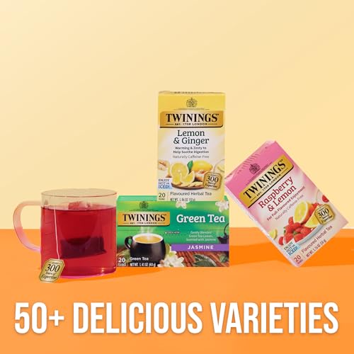 Raspberry & Lemon Herbal Tea Bags 20 CT Box (120 Count)