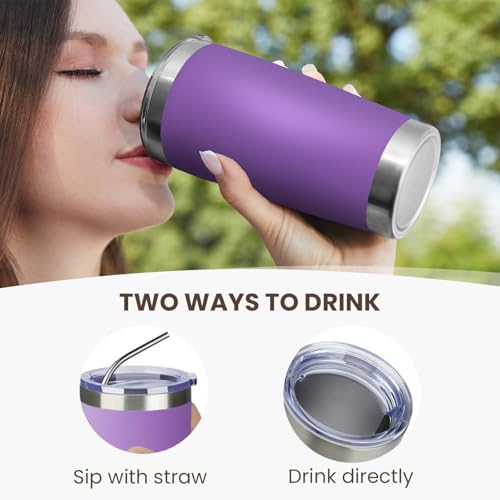 20oz Tumbler 4 Pack Double Wall Vacuum Insulated Travel Mug Bulk (4 Count)