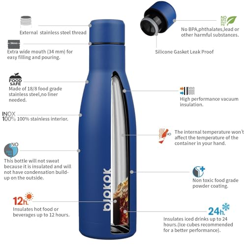 17oz Skinny Insulated Water Bottle