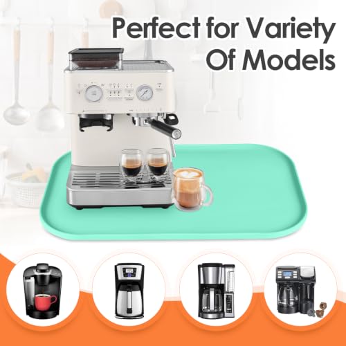 Silicone Coffee Maker Mat with Lip for Countertops