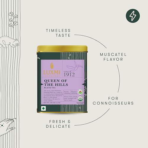 Estates Queen of the Hills Organic Darjeeling Black Tea Loose Leaf 50 Cups (3.5274 Ounce)
