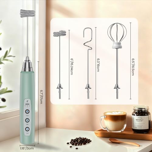 Milk Frother Handheld Rechargeable