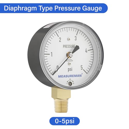 Diaphragm Type Capsule Low Pressure Gauge with Valve