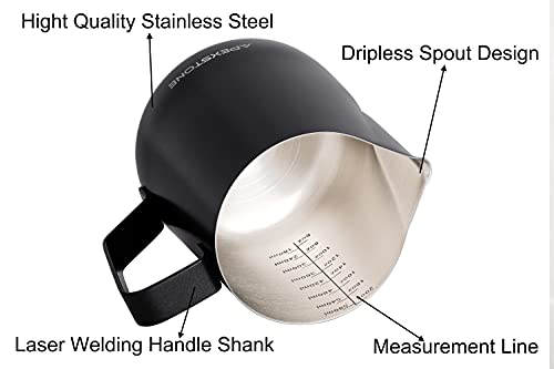 20 oz Black Espresso Steaming Pitcher