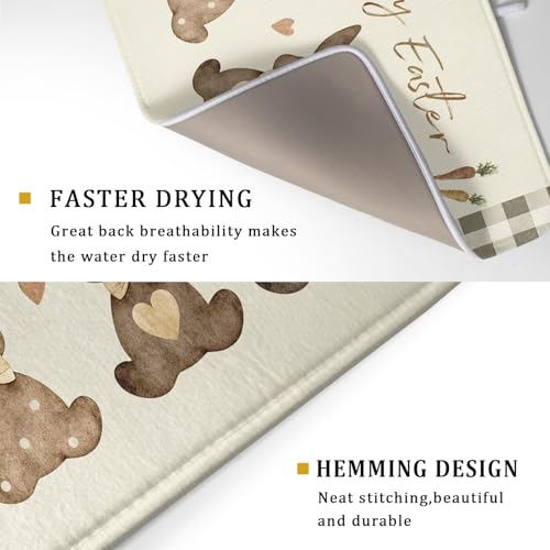 Happy Easter Dish Drying Mat for Countertop