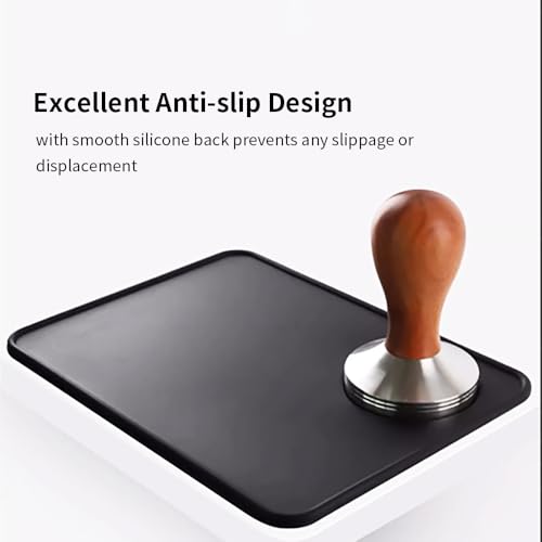 Non Slip Silicone Espresso Coffee Tamper Mat 5.9x7.87inch Coffee Powder Pad Coffee Press Counter Mat Espresso Machine Tamp Mat Tamping Mat for Barista Tools and Accessories