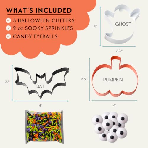 Cookie Cutters with Sprinkle Mix & Candy Eyeballs