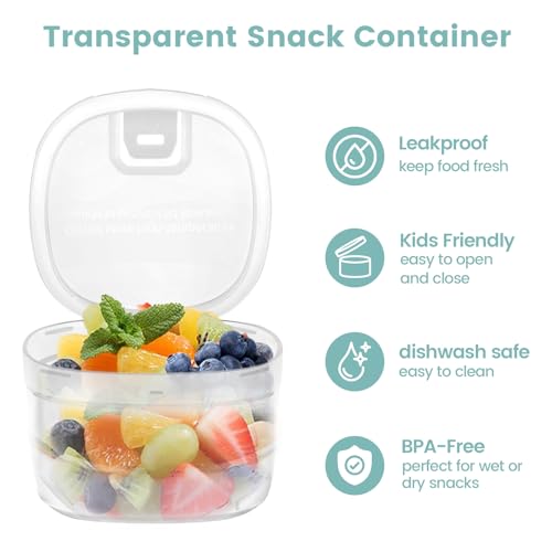 2-in-1 Thermos for Hot Food with Snack Box Container - 20oz Stainless Steel Insulated Food Container with Handle and Spoon, Leak Proof Bento Box Kids Adult for School Lunch Office, Blue
