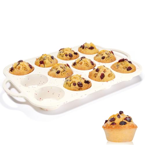 Silicone Muffin Pan for Baking with Metal Reinforced Frame
