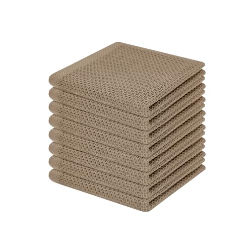 100% Cotton Waffle Weave Kitchen Dish Cloths 8 (8 Count)