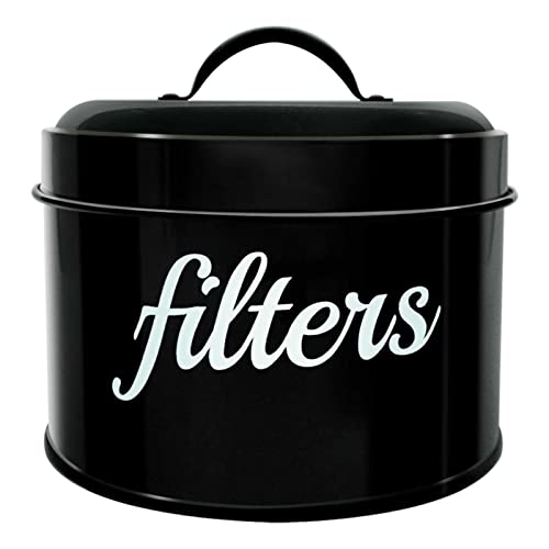 White Enamel Coffee Filter Holder with Lid