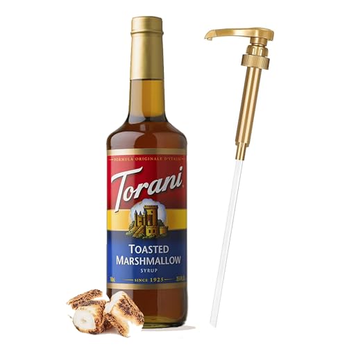 Syrup Pump Dispenser + Torani® Toasted Marshmallow Syrup (25.4 Fl Oz)