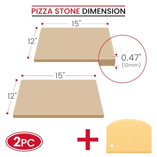 2 PCS Pizza Stones Set