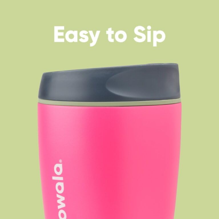 SmoothSip Insulated Travel Coffee Cup 10 oz Watermelon Breeze
