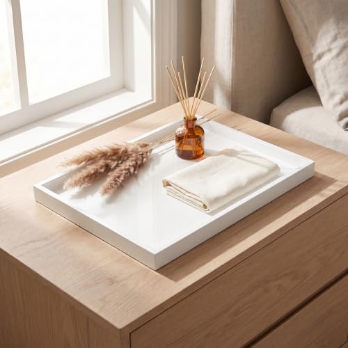 Natural Bamboo Serving Tray Platter 17.75 x 11.8 Rectangular