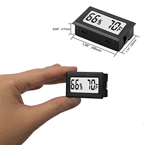 6 Pack Mini Small Digital Hygrometer Thermometer Indoor Temperature and Humidity Meter Gauge with Temp Humidity Sensor Monitor Fahrenheit