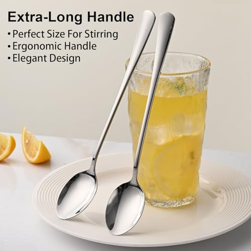 7.5 Inches Stainless Steel Iced Tea Spoons (8 Count)