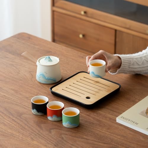 Portable Chinese Tea Set with Carry Bag (7 Count)