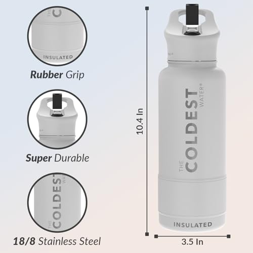 Coldest Insulated Water Bottle with Straw Lid