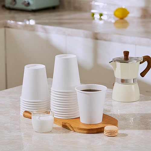 300Pack 10oz Disposable Paper Coffee Cups White Hot Coffee Cups (300 Count)