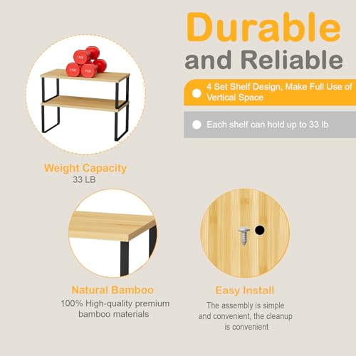 Cabinet Shelf Organizers (4 Count)