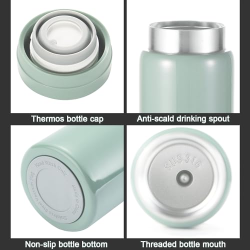 10oz Mini Water Bottle Stainless Steel Thermos Small Flask