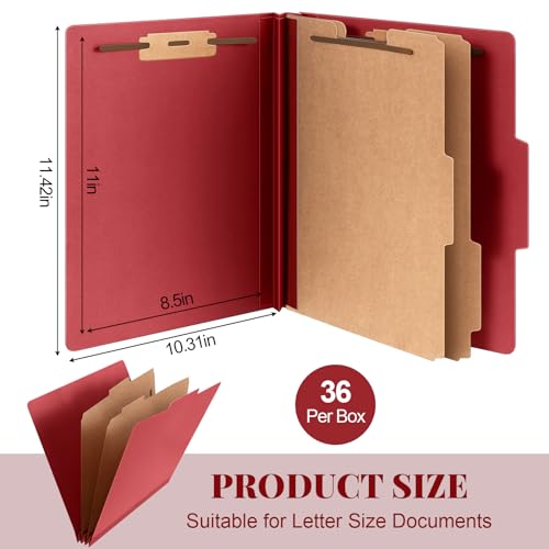 36 Pcs Classification Folders Letter Size