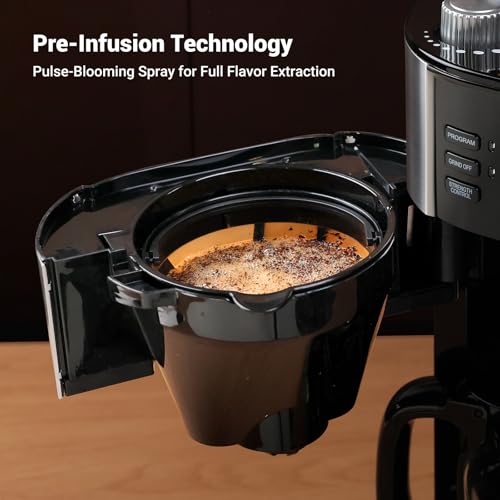 10-Cup Grind-And-Brew Drip Coffee Maker with Built-In Burr Grinder