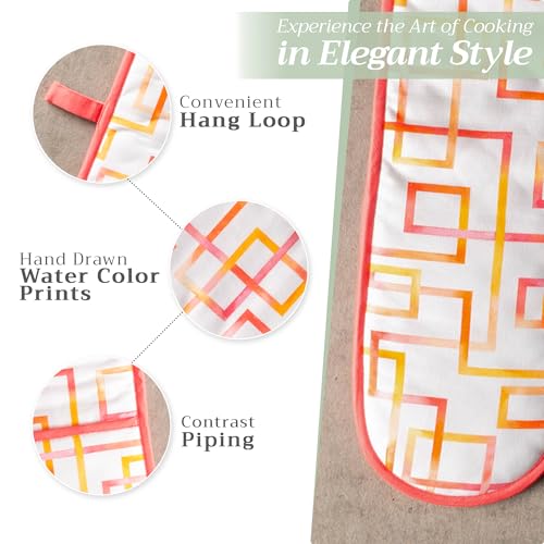 Double Oven Mitts 100% Cotton Double Oven Glove