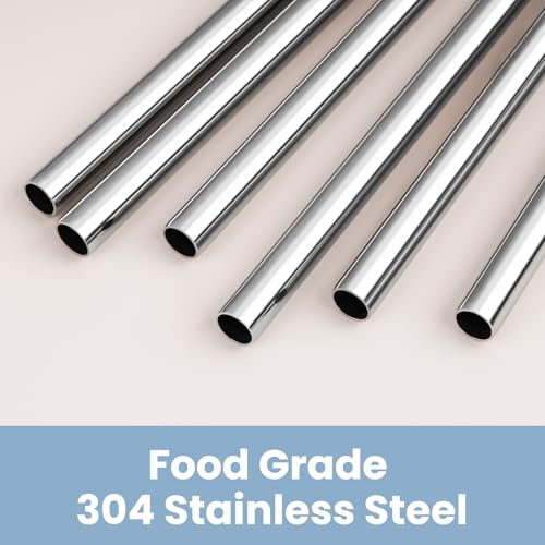 6 Pack Metal Straws with Silicone Tip Fit for Stanley 14 (6 Count)