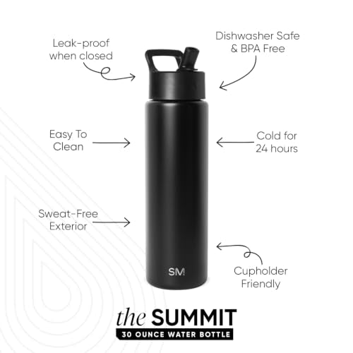 Insulated Water Bottle with Straw