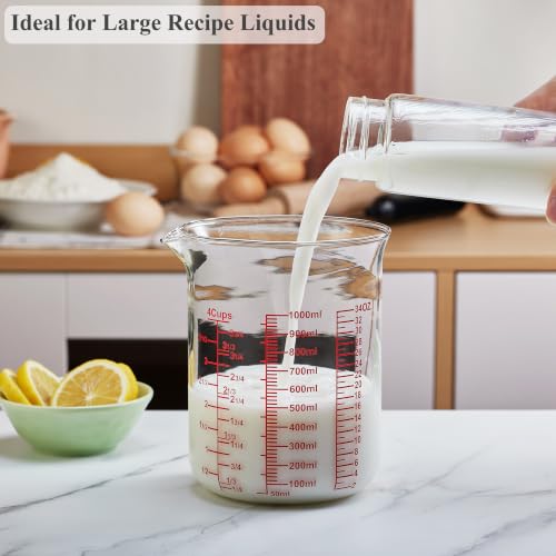 Borosilicate Glass Measuring Cup with V