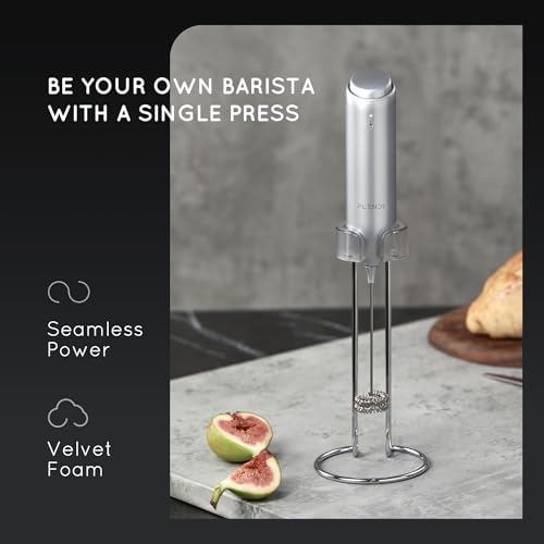 Rechargeable Milk Frother Handheld with Charging Stand