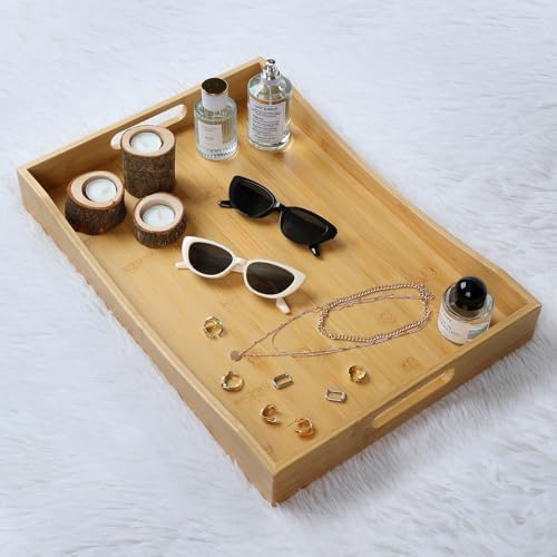 Bamboo Serving Tray with Handles