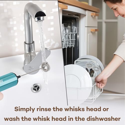 Rechargeable Milk Frother Handheld Electric Frother Wand Milk Foamer Drink Mixer for Coffee