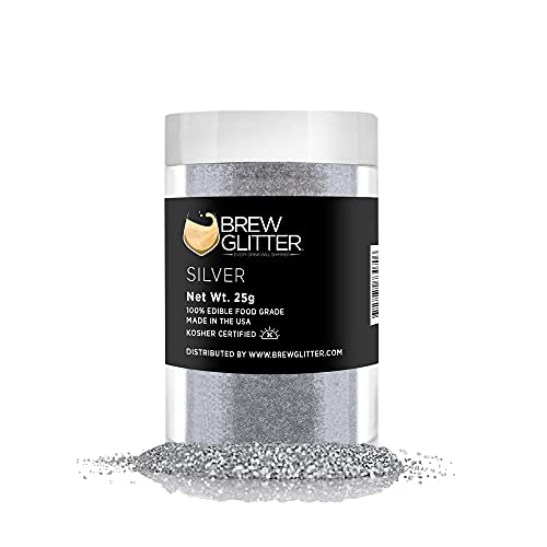 Silver BREW GLITTER Edible Glitter For Drinks
