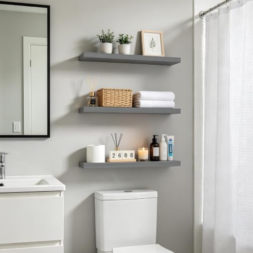 Grey Floating Shelves 22.5in