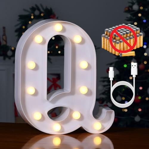 Rechargeable LED Letter Lights Sign Marquee Light Up Letters Sign for Night Light Wedding