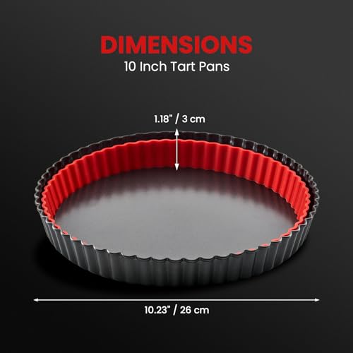 Tart Pan 10 Inch Removable Bottom