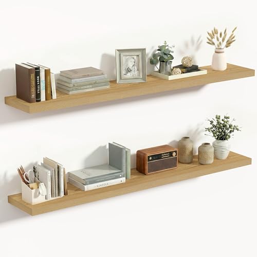 10 Inch Deep Floating Shelves for Wall 48” Set of 2 (2 Count)