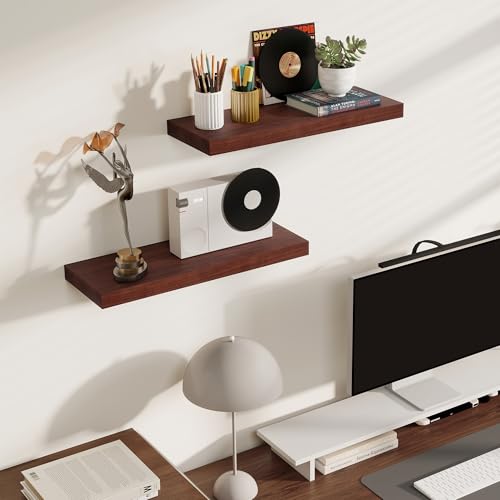 Rustic Floating Shelves for Home Decor (2 Count)
