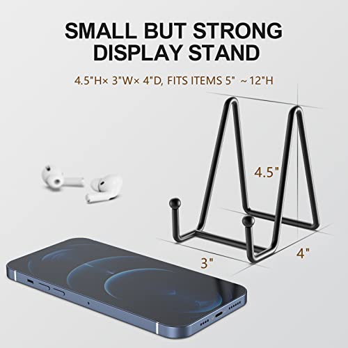3 Pack 4.5 Inch Plate Stands for Display Metal Picture Stand Plate Holder (3 Count)